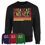 Vintage Broadcast Engineer Limited Edition Job Shirt, Coworker Birthday Gift Idea