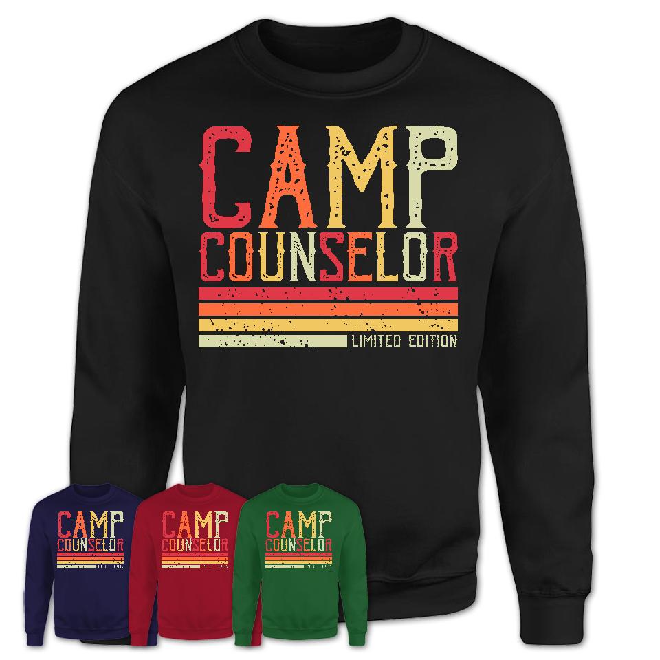 Vintage Camp Counselor Limited Edition Job Shirt, Coworker Birthday Gift Idea
