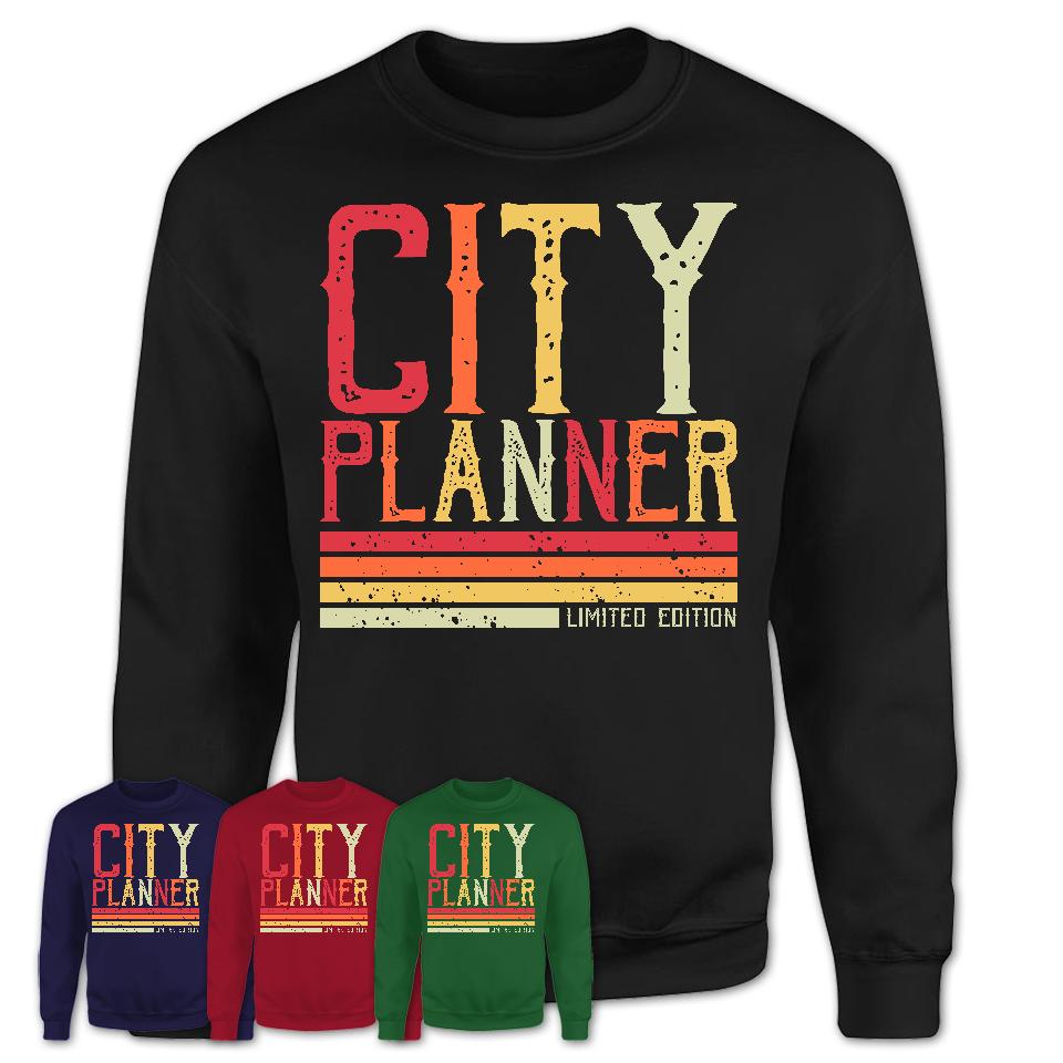 Vintage City Planner Limited Edition Job Shirt, Coworker Birthday Gift Idea