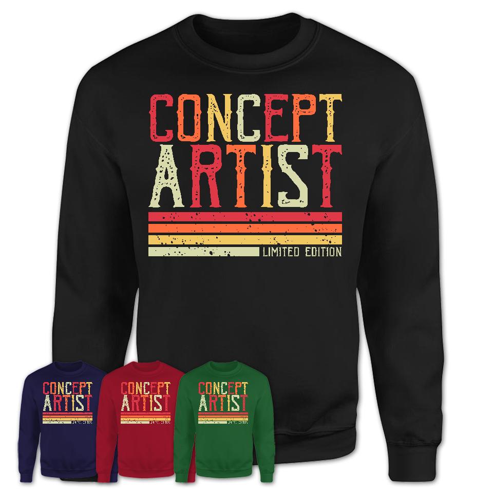 Vintage Concept Artist Limited Edition Job Shirt, Coworker Birthday Gift Idea