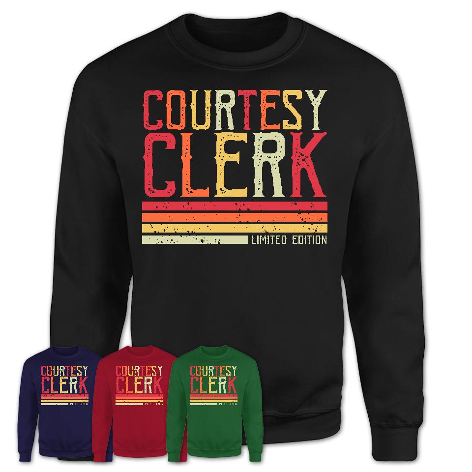 Vintage Courtesy Clerk Limited Edition Job Shirt, Coworker Birthday Gift Idea