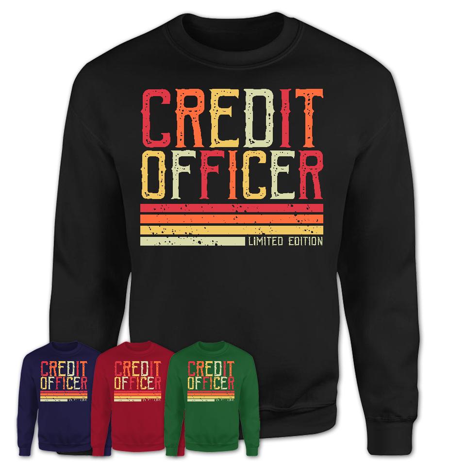 Vintage Credit Officer Limited Edition Job Shirt, Coworker Birthday Gift Idea