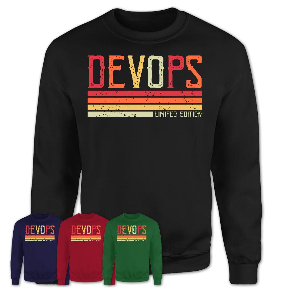Vintage Devops Limited Edition Job Shirt, Coworker Birthday Gift Idea