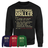 Vintage Directional Driller Definition Shirt, Funny Coworker Gift Idea for Directional Driller, New Job Gift
