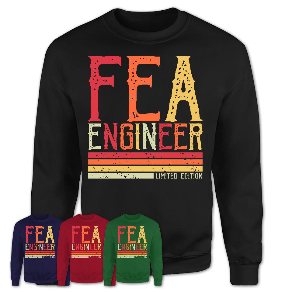 Vintage Fea Engineer Limited Edition Job Shirt, Coworker Birthday Gift Idea