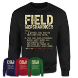 Vintage Field Merchandiser Definition Shirt, Funny Coworker Gift Idea for Field Merchandiser, New Job Gift