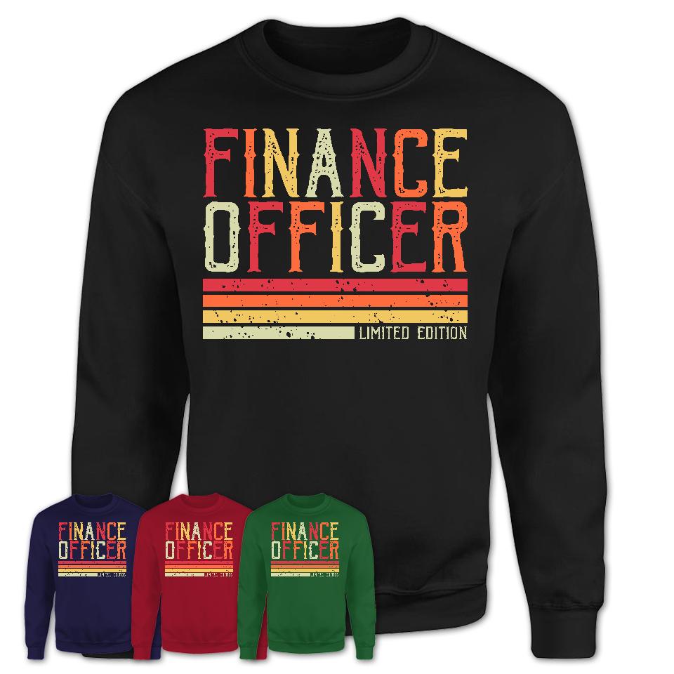 Vintage Finance Officer Limited Edition Job Shirt, Coworker Birthday Gift Idea