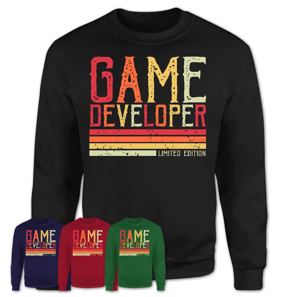 Vintage Game Developer Limited Edition Job Shirt, Coworker Birthday Gift Idea