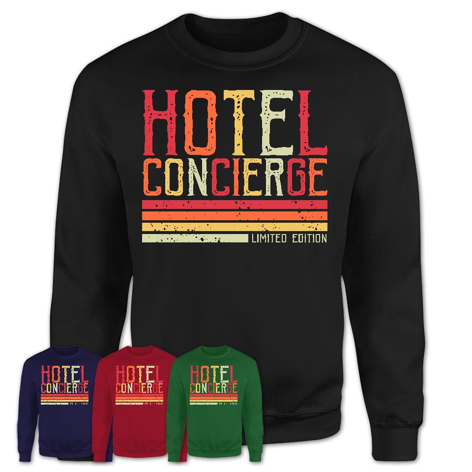 Vintage Hotel Concierge Limited Edition Job Shirt, Coworker Birthday Gift Idea
