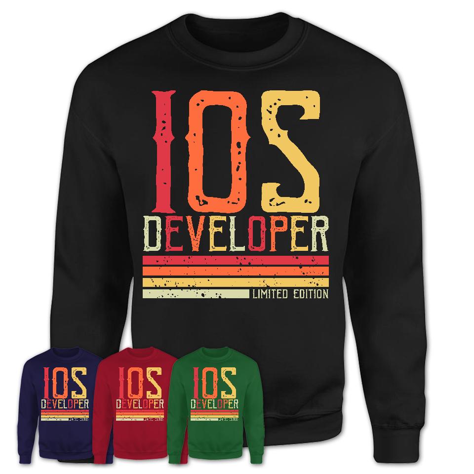 Vintage Ios Developer Limited Edition Job Shirt, Coworker Birthday Gift Idea