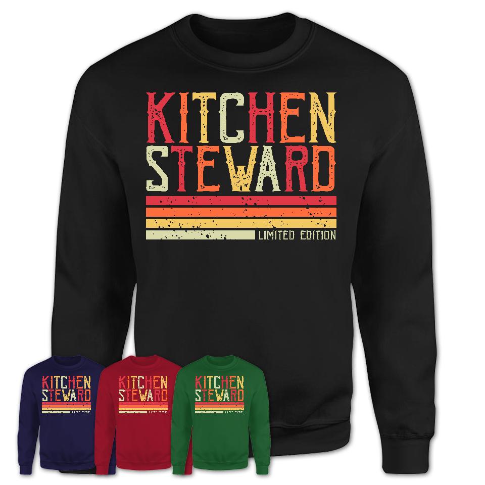 Vintage Kitchen Steward Limited Edition Job Shirt, Coworker Birthday Gift Idea