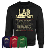 Vintage Lab Assistant Definition Shirt, Funny Coworker Gift Idea for Lab Assistant, New Job Gift