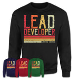 Vintage Lead Developer Limited Edition Job Shirt, Coworker Birthday Gift Idea