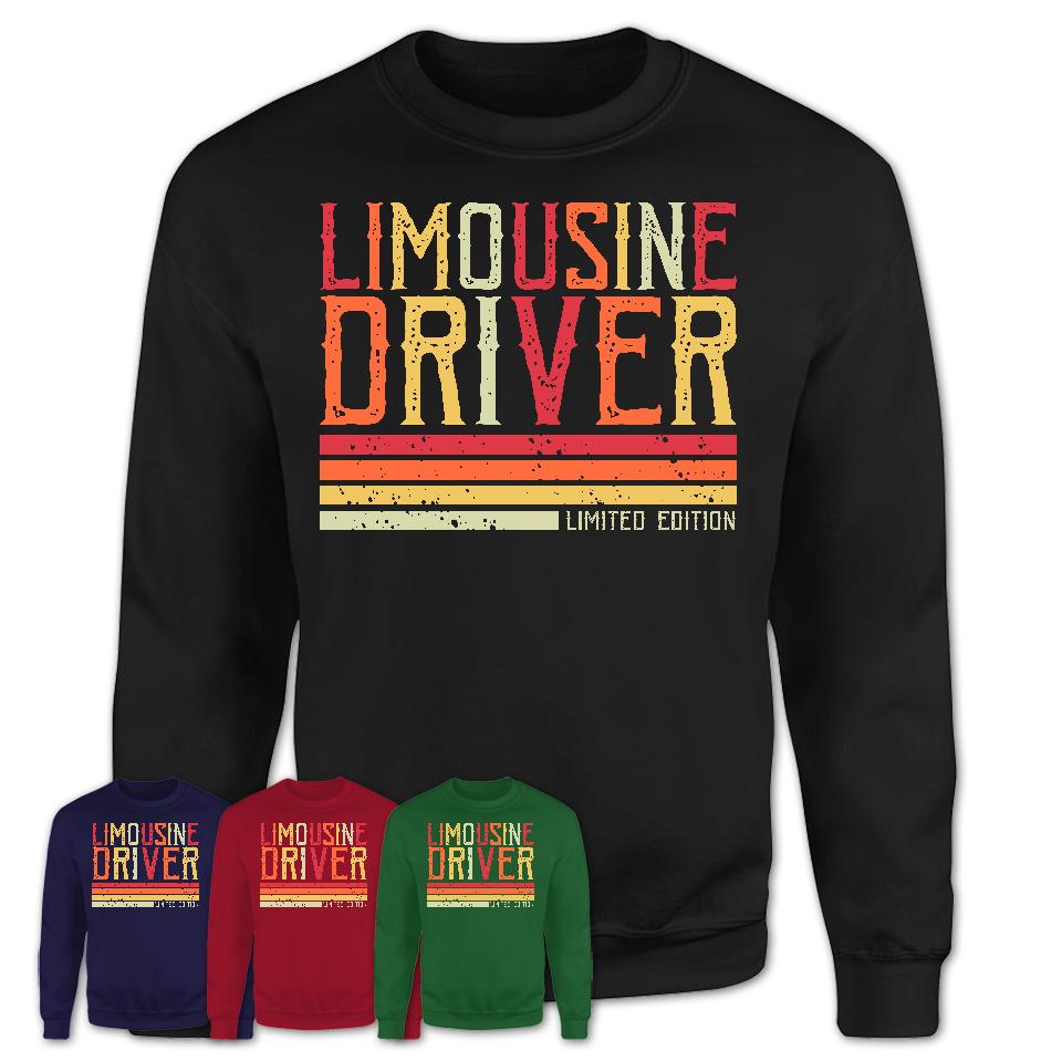Vintage Limousine Driver Limited Edition Job Shirt, Coworker Birthday Gift Idea