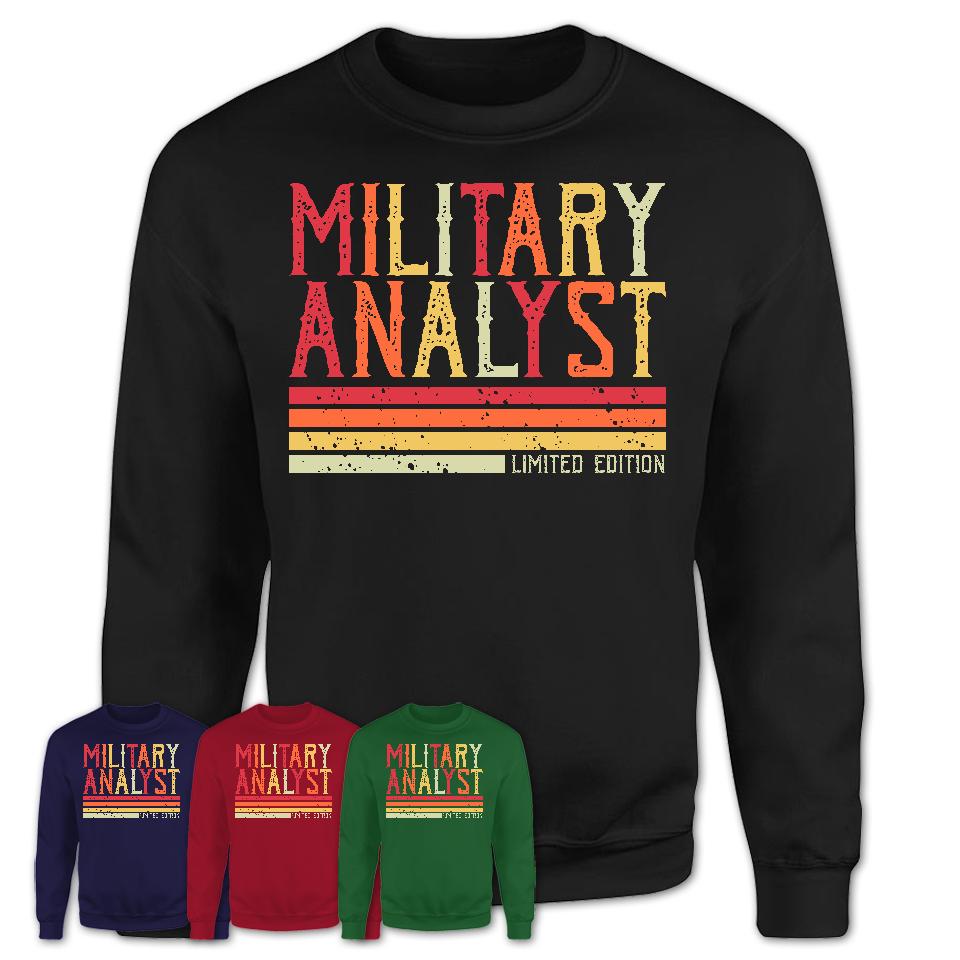 Vintage Military Analyst Limited Edition Job Shirt, Coworker Birthday Gift Idea