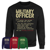 Vintage Military Officer Definition Shirt, Funny Coworker Gift Idea for Military Officer, New Job Gift