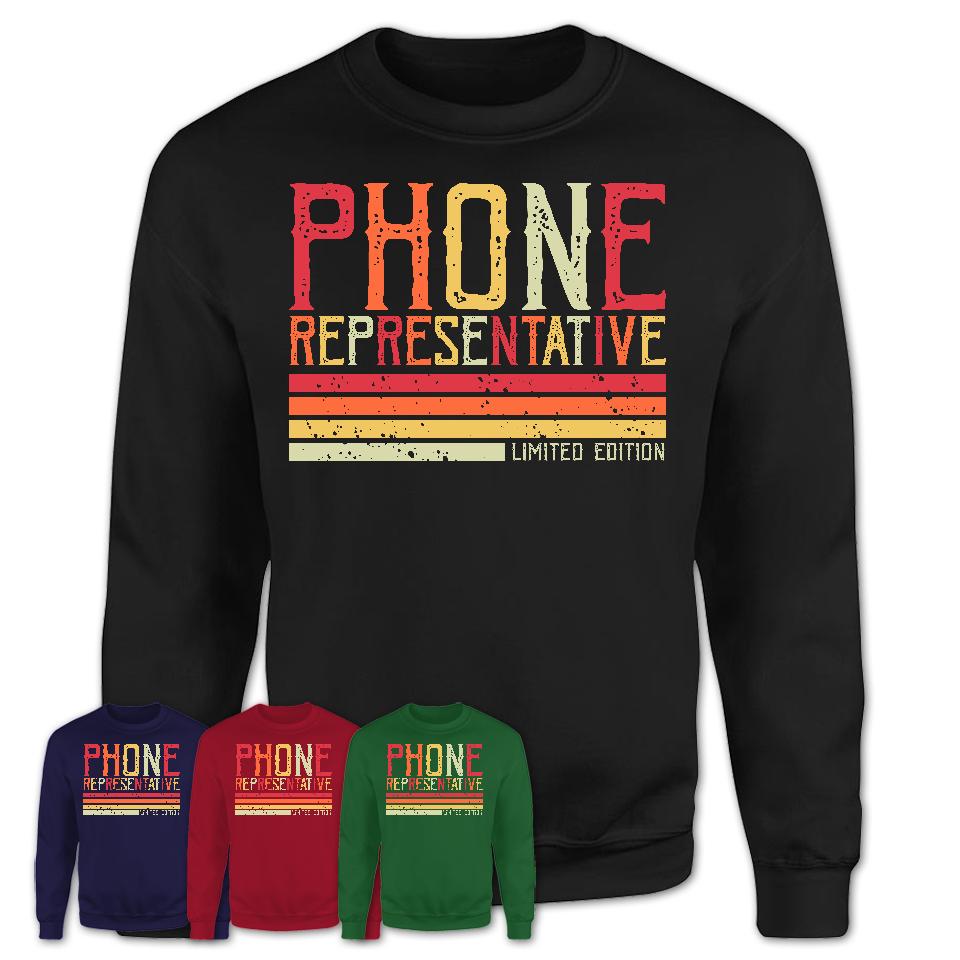 Vintage Phone Representative Limited Edition Job Shirt, Coworker Birthday Gift Idea