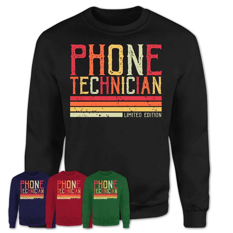 Vintage Phone Technician Limited Edition Job Shirt, Coworker Birthday Gift Idea