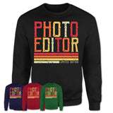 Vintage Photo Editor Limited Edition Job Shirt, Coworker Birthday Gift Idea