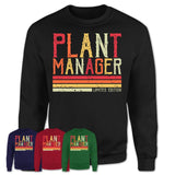 Vintage Plant Manager Limited Edition Job Shirt, Coworker Birthday Gift Idea