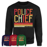 Vintage Police Chief Limited Edition Job Shirt, Coworker Birthday Gift Idea