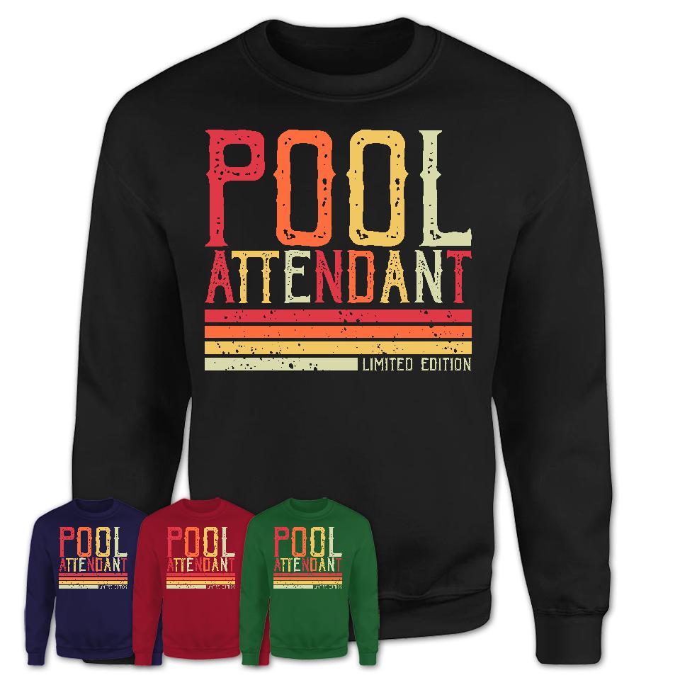 Vintage Pool Attendant Limited Edition Job Shirt, Coworker Birthday Gift Idea