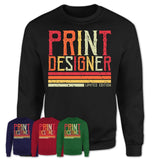 Vintage Print Designer Limited Edition Job Shirt, Coworker Birthday Gift Idea