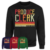 Vintage Produce Clerk Limited Edition Job Shirt, Coworker Birthday Gift Idea