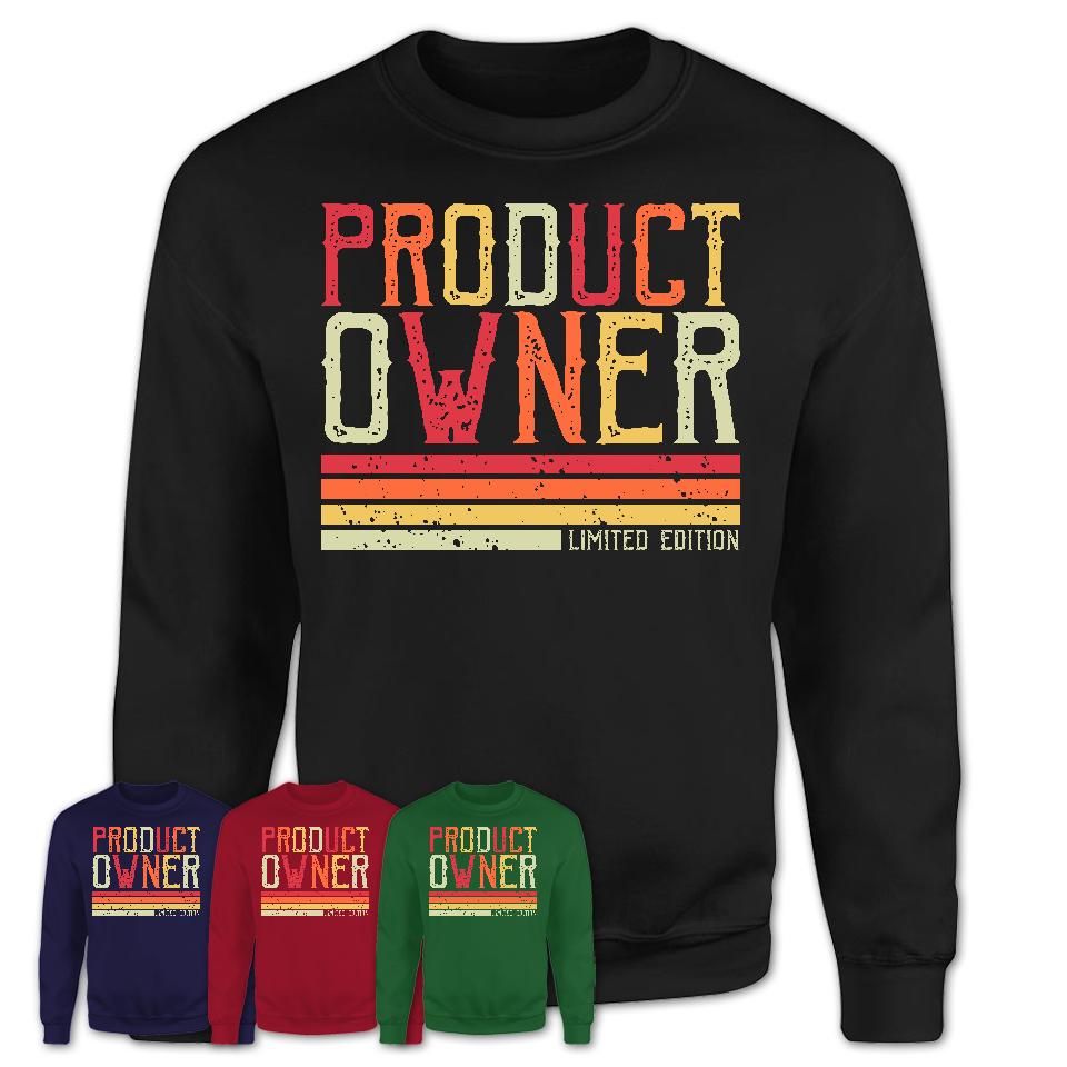Vintage Product Owner Limited Edition Job Shirt, Coworker Birthday Gift Idea
