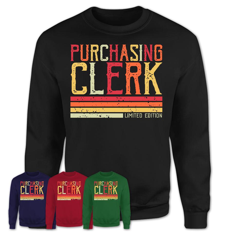 Vintage Purchasing Clerk Limited Edition Job Shirt, Coworker Birthday Gift Idea