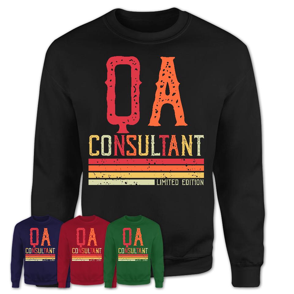 Vintage Qa Consultant Limited Edition Job Shirt, Coworker Birthday Gift Idea