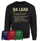 Vintage Qa Lead Definition Shirt, Funny Coworker Gift Idea for Qa Lead, New Job Gift