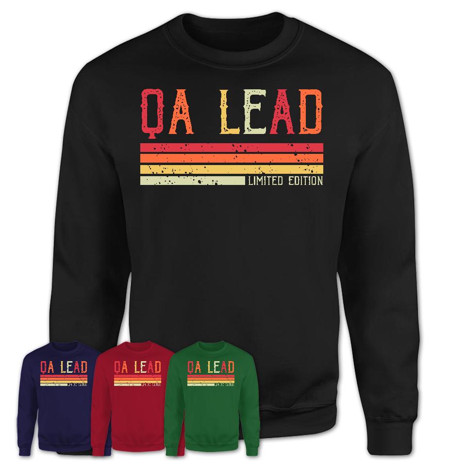 Vintage Qa Lead Limited Edition Job Shirt, Coworker Birthday Gift Idea