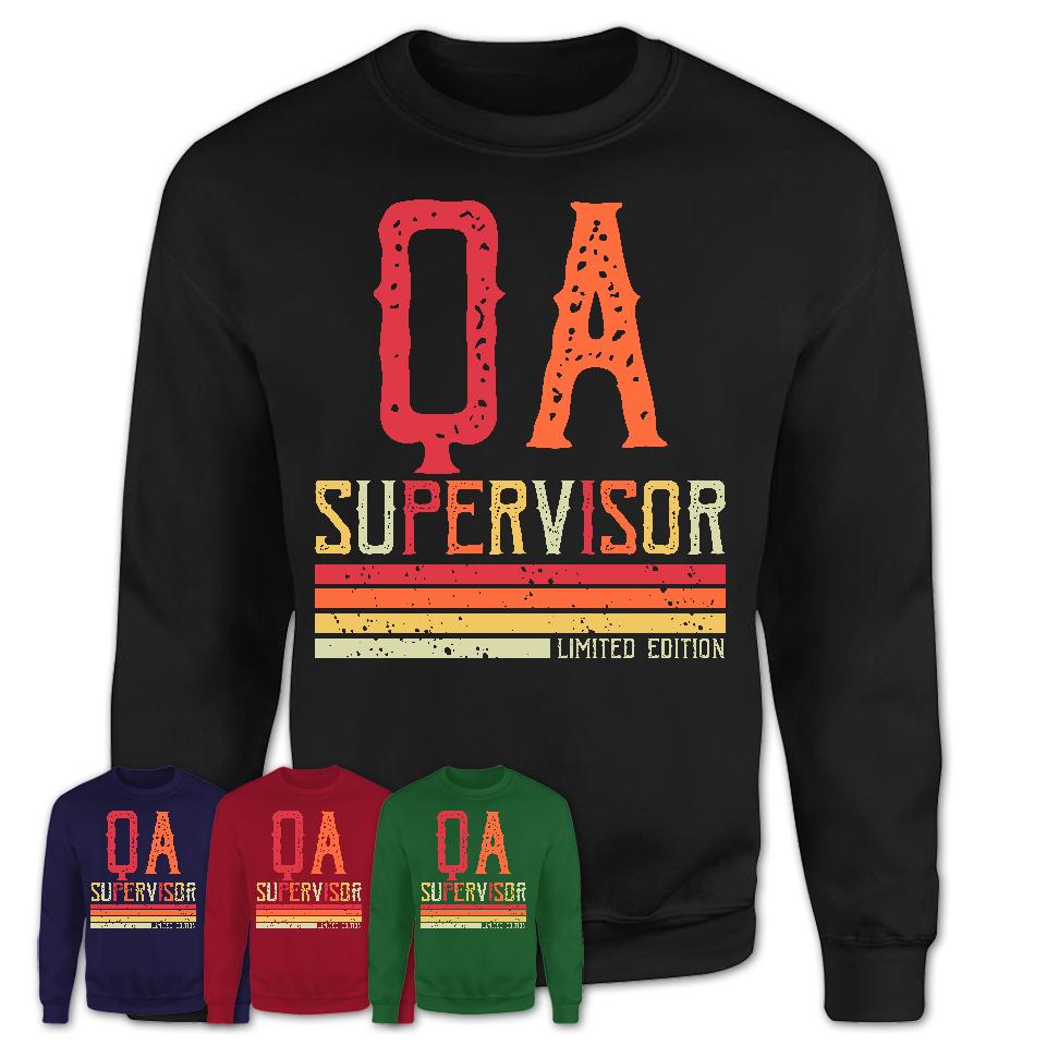 Vintage Qa Supervisor Limited Edition Job Shirt, Coworker Birthday Gift Idea