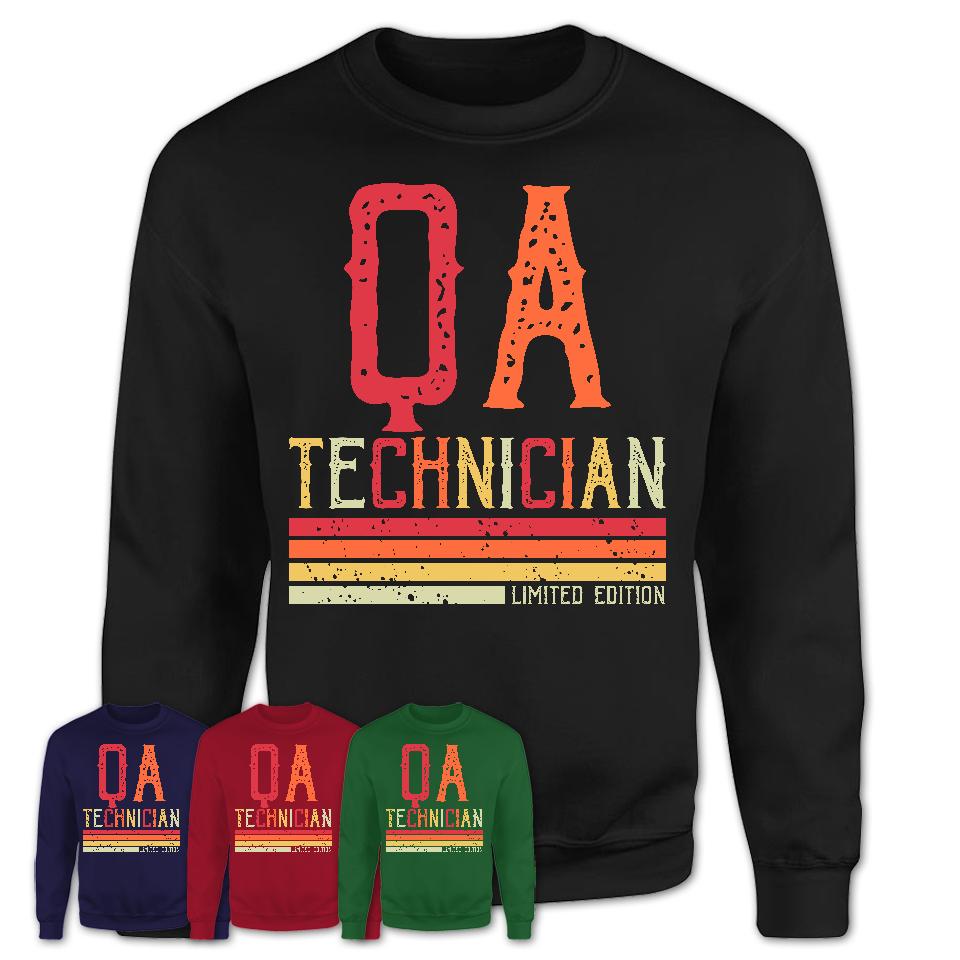 Vintage Qa Technician Limited Edition Job Shirt, Coworker Birthday Gift Idea