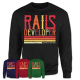 Vintage Rails Developer Limited Edition Job Shirt, Coworker Birthday Gift Idea