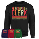 Vintage Registration Clerk Limited Edition Job Shirt, Coworker Birthday Gift Idea