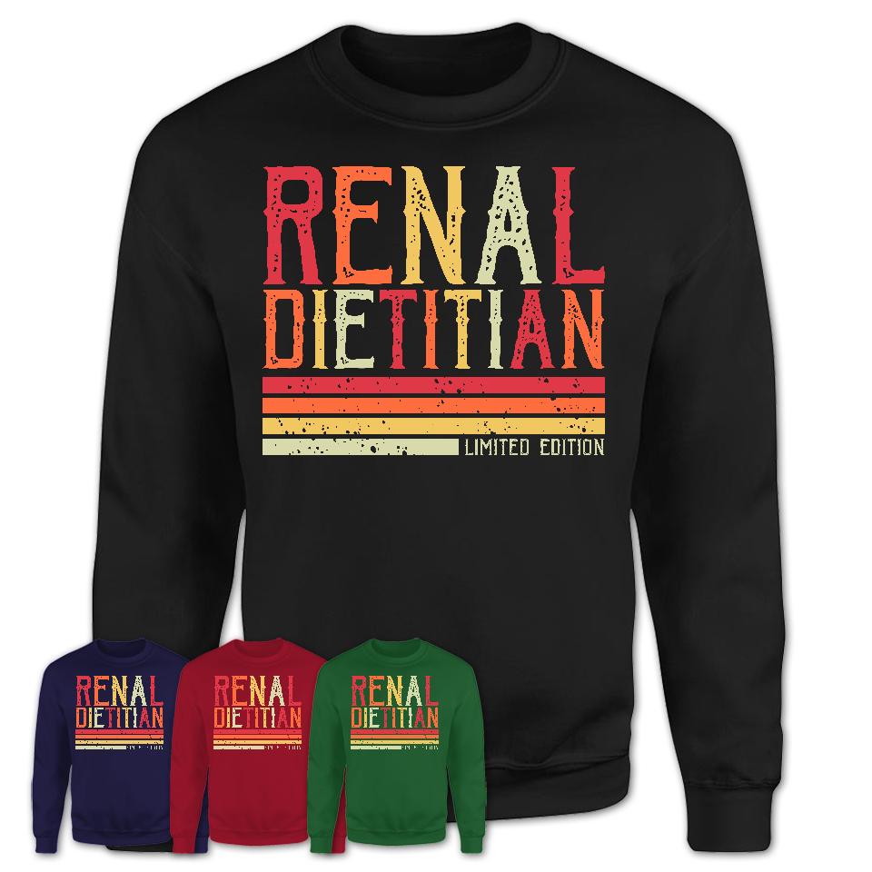 Vintage Renal Dietitian Limited Edition Job Shirt, Coworker Birthday Gift Idea