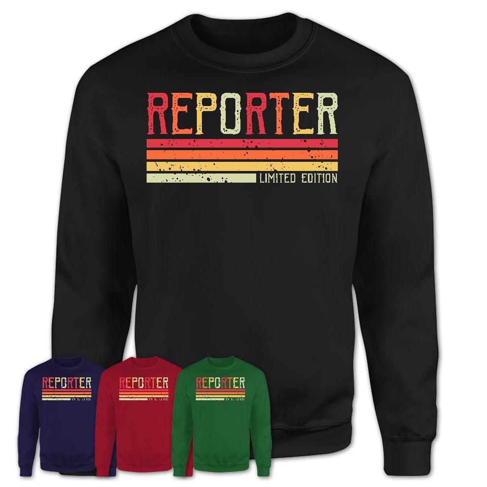 Vintage Reporter Limited Edition Job Shirt, Coworker Birthday Gift Idea