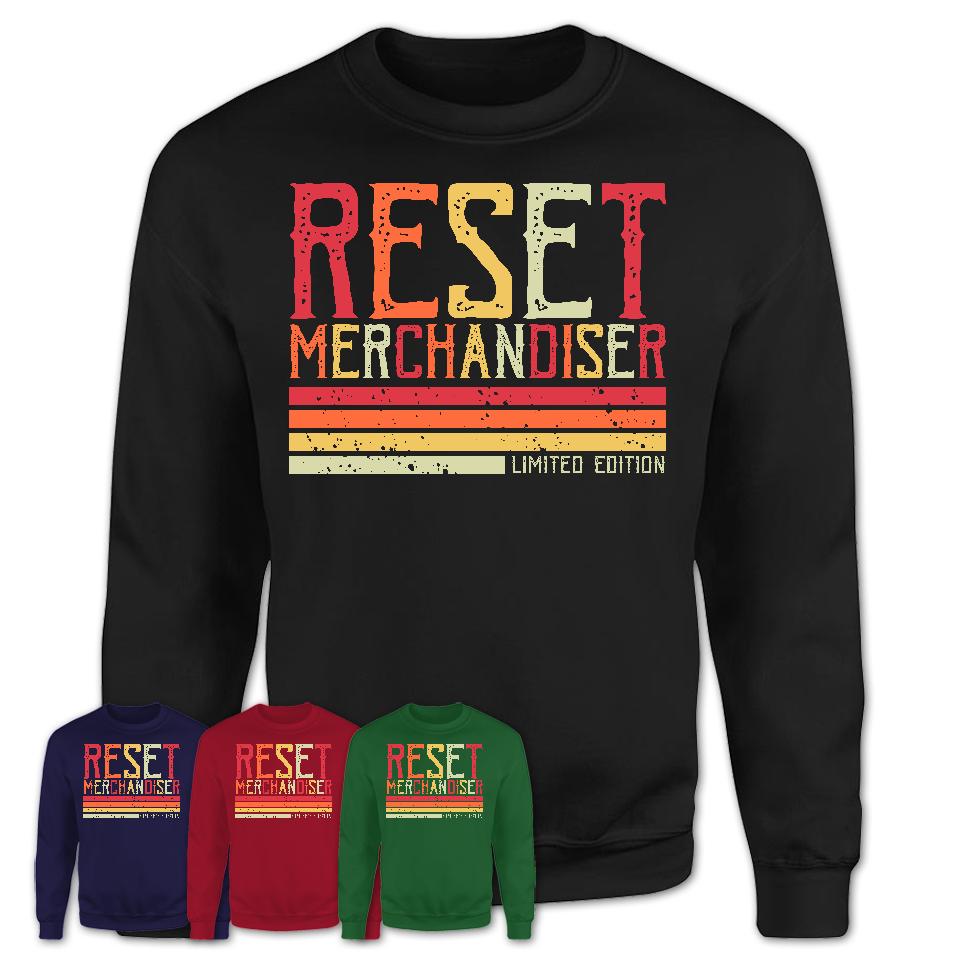 Vintage Reset Merchandiser Limited Edition Job Shirt, Coworker Birthday Gift Idea