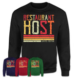 Vintage Restaurant Host Limited Edition Job Shirt, Coworker Birthday Gift Idea