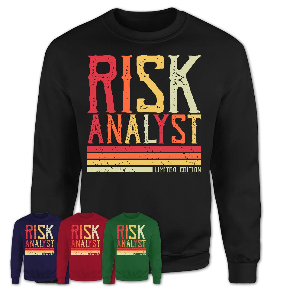 Vintage Risk Analyst Limited Edition Job Shirt, Coworker Birthday Gift Idea