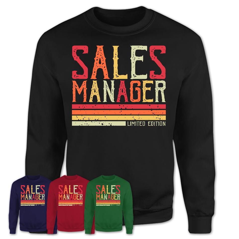 Vintage Sales Manager Limited Edition Job Shirt, Coworker Birthday Gift Idea