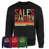 Vintage Sales Manager Limited Edition Job Shirt, Coworker Birthday Gift Idea