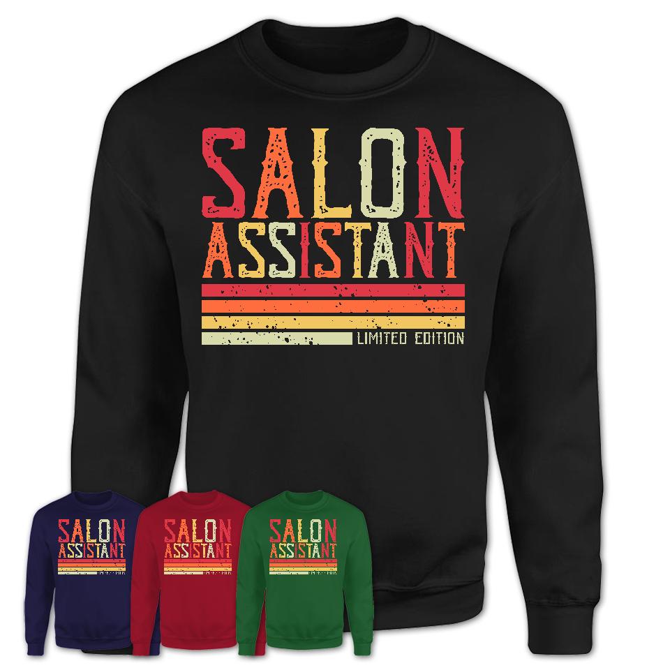 Vintage Salon Assistant Limited Edition Job Shirt, Coworker Birthday Gift Idea