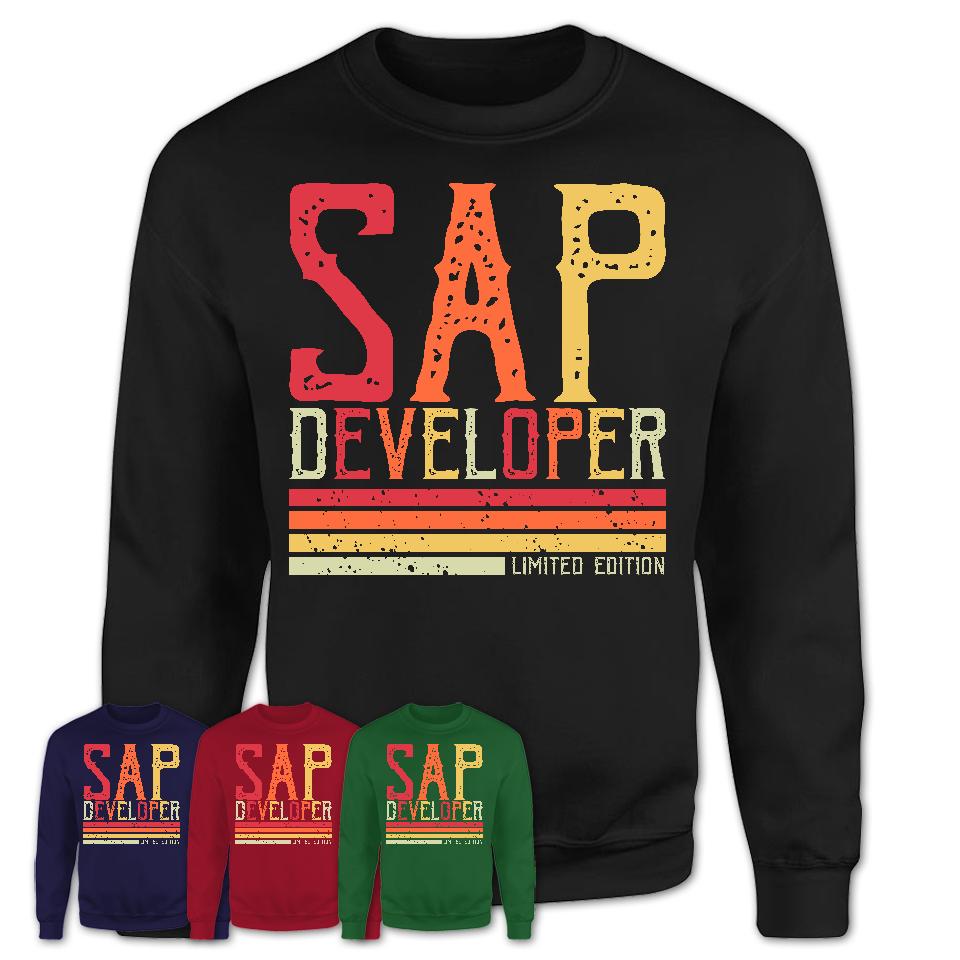 Vintage Sap Developer Limited Edition Job Shirt, Coworker Birthday Gift Idea