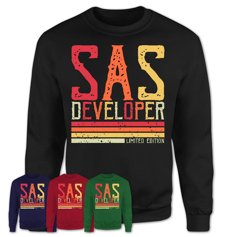 Vintage Sas Developer Limited Edition Job Shirt, Coworker Birthday Gift Idea