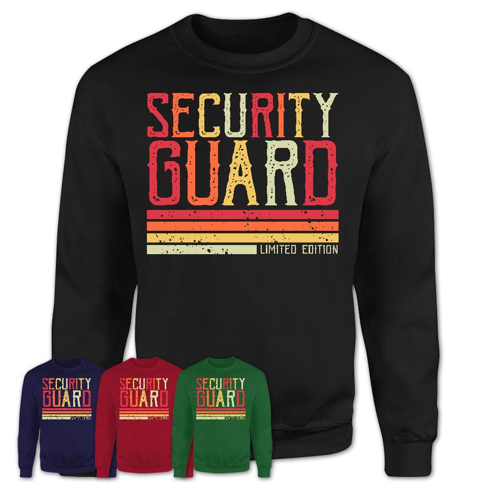Vintage Security Guard Limited Edition Job Shirt, Coworker Birthday Gift Idea