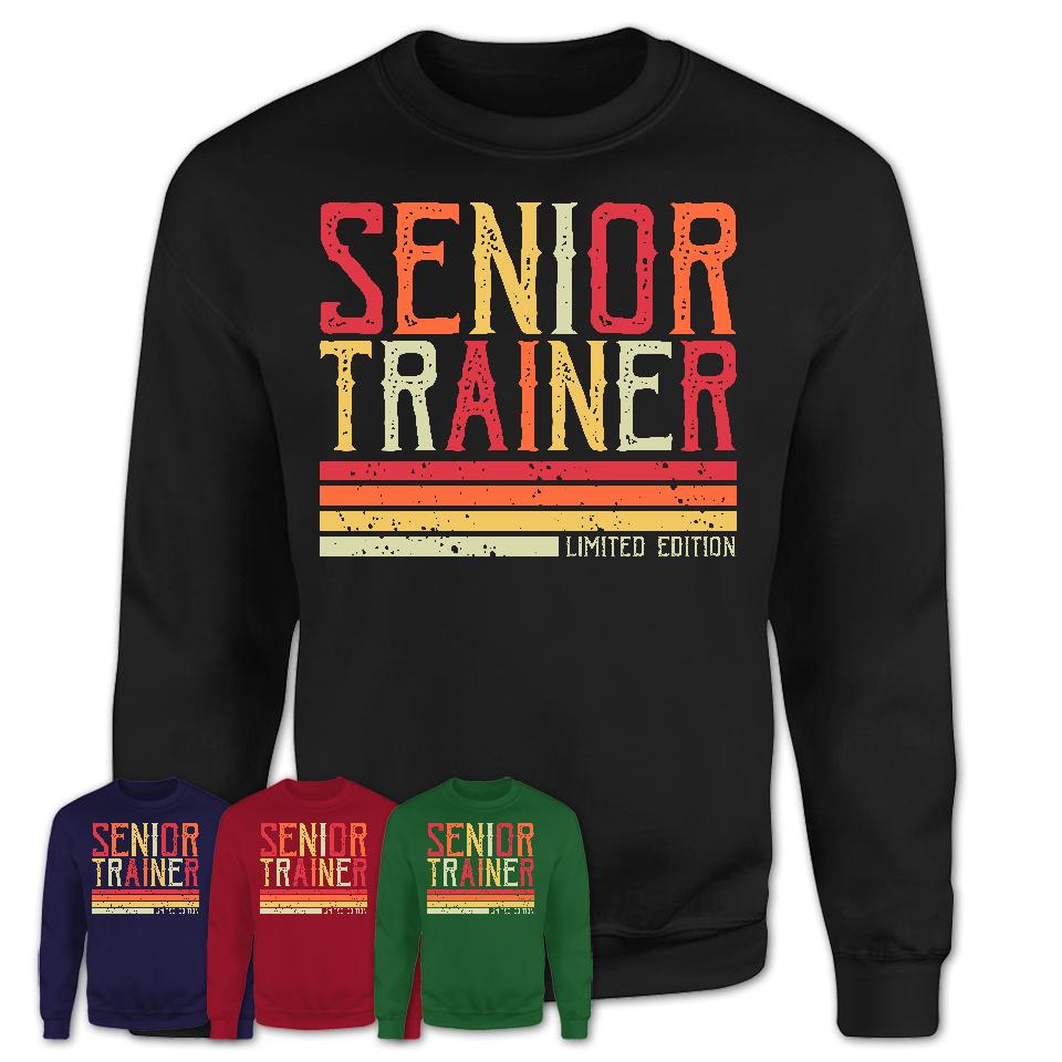 Vintage Senior Trainer Limited Edition Job Shirt, Coworker Birthday Gift Idea