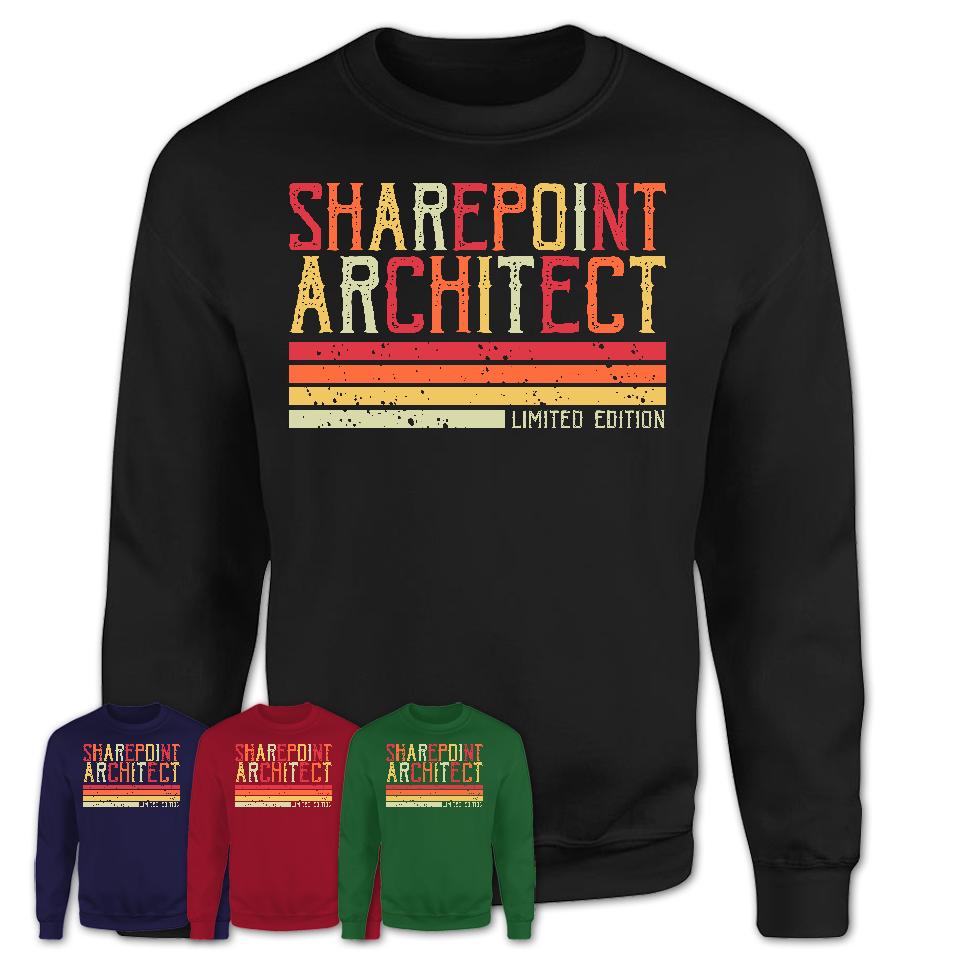 Vintage Sharepoint Architect Limited Edition Job Shirt, Coworker Birthday Gift Idea